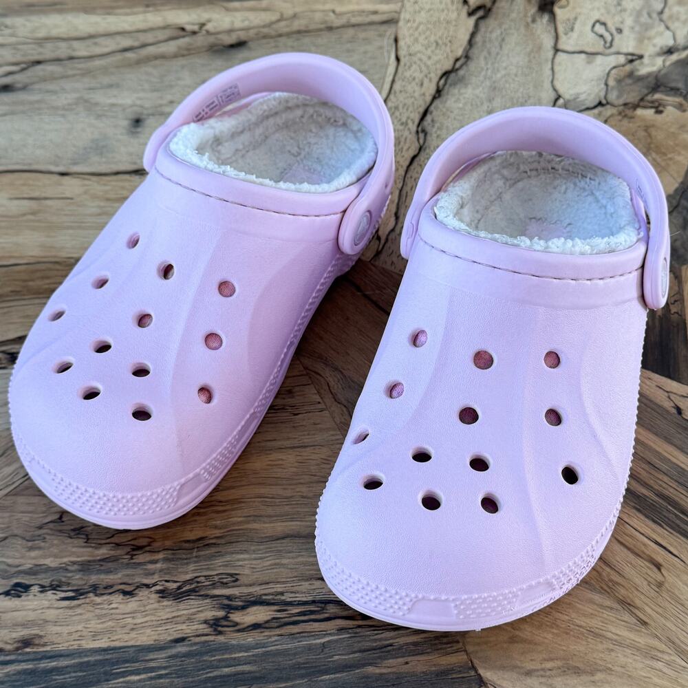 Crocs Ralen Lined Clogs Women's Size 6 - Ballerina Pink Fuzzy Slippers Coquette - Picture 9 of 15